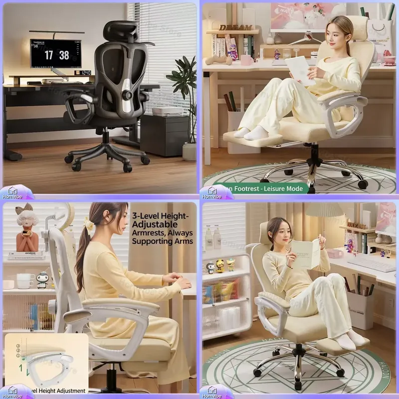 Pc Gaming Chair - كرسي ألعاب مريح مع دعم للظهر