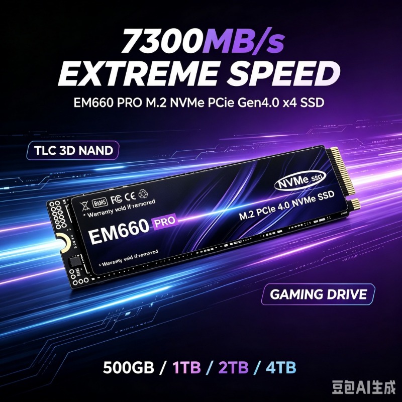 Pc Gaming Ps5 - EM660 M.2 NVMe SSD بسرعة 7300