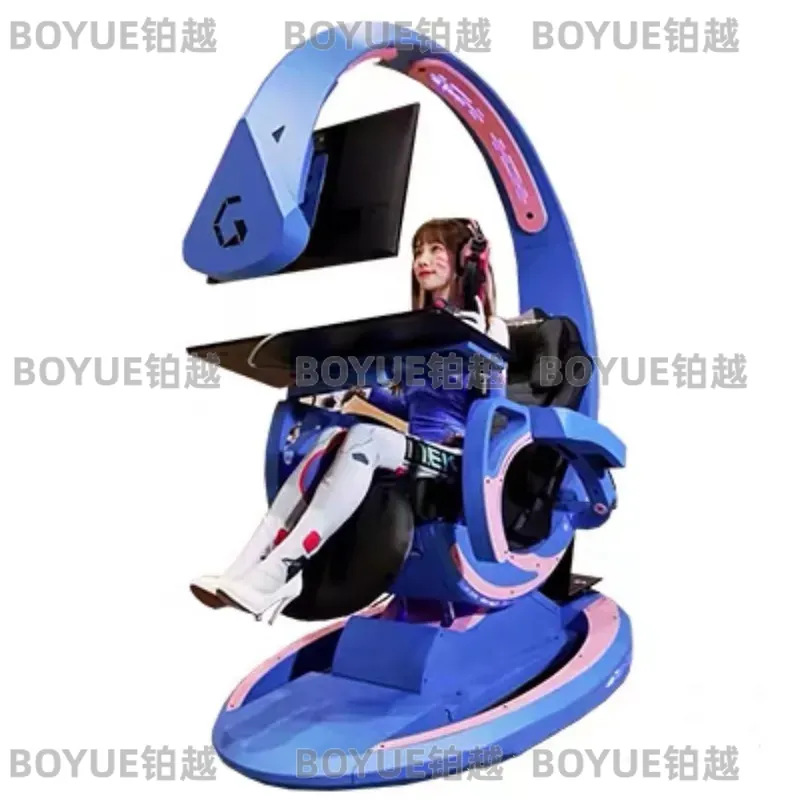 Pc Gaming Chair - كرسي ألعاب ماكارون بتصميم قمرة قيادة،