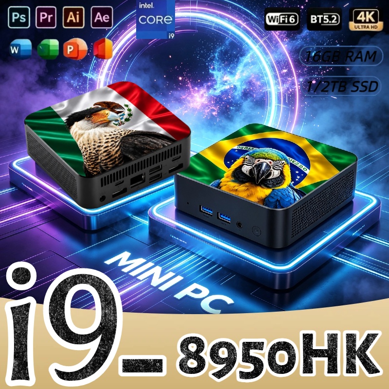 Pc Gaming Mini - كمبيوتر مصغر بمعالج Core i9-8950HK، ذاكرة