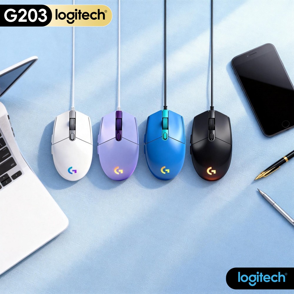Logitech Mouse G203 - ماوس ألعاب سلكي من لوجيتك G203