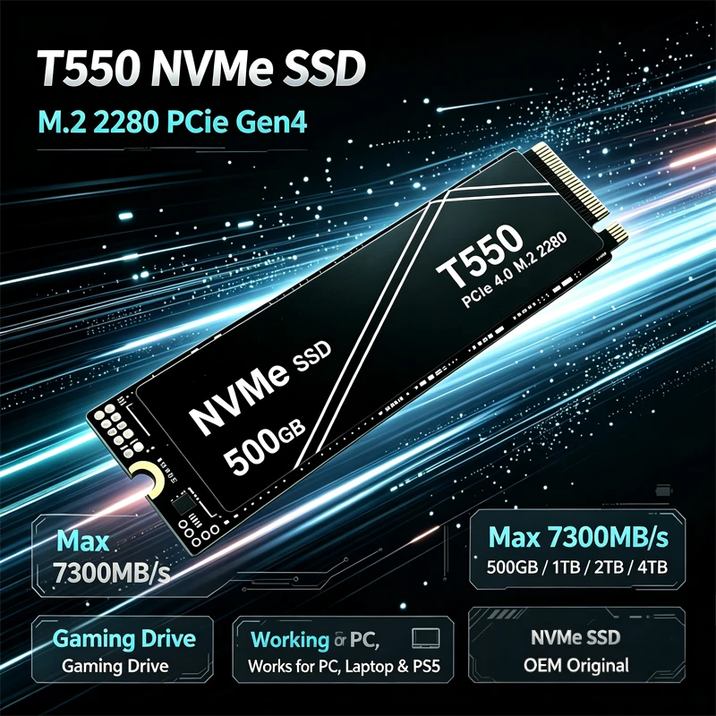 Pc Gaming Ps5 - محرك أقراص SSD NVMe PCIe Gen4
