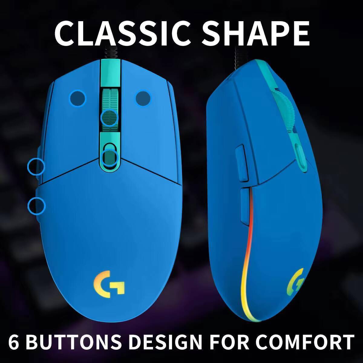 ماوس لوجيتك G203 سلكي للألعاب، - مراجعة Logitech Mouse G203 وسعره