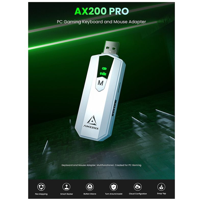 محول AIMZENIX AX200PRO لألعاب  - مراجعة Pc Gaming Ps5 وسعره