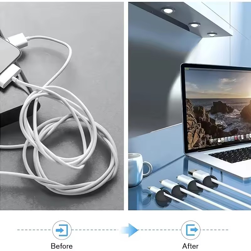 5/50 قطعة مشابك كابلات للمكتب  - مراجعة Cable Management Sleeve وسعره